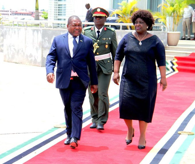 Mozambican president and wife